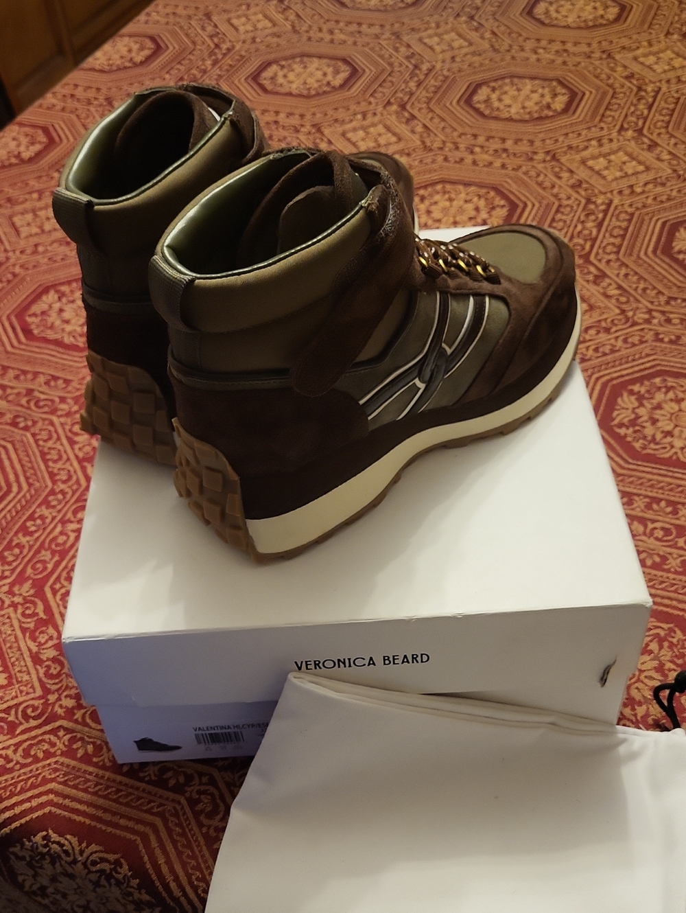 Veronica Beard Valentina Hiking Shoes,Cypress Espresso - Picture 2 of 9